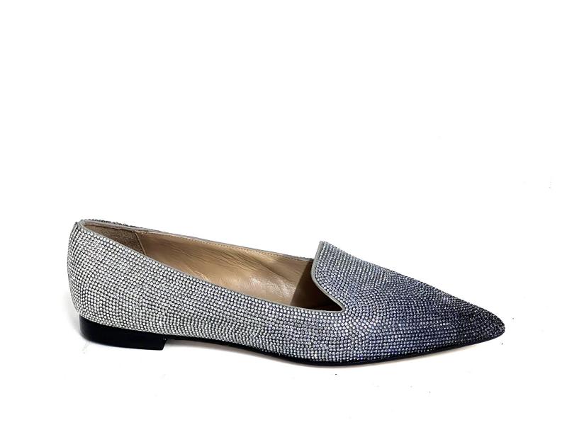 7876/ONA NERO Scarpa donna Prosperine ballerina  crystal degradè made in Italy
