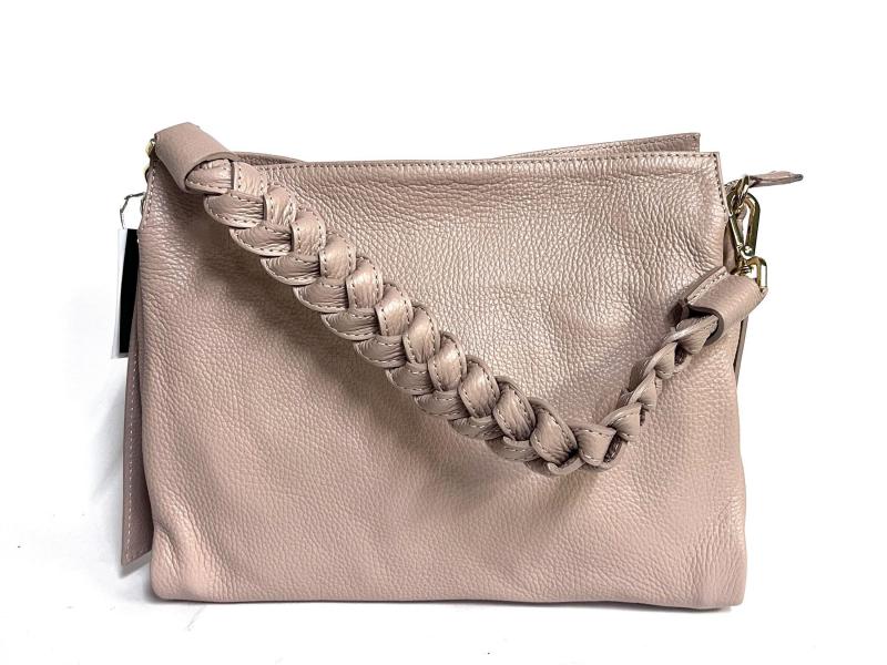 RIGEL38 P24 Borsa donna Forsei pelle made in Italy manico intrecciato tracolla aggiuntiva asportabile