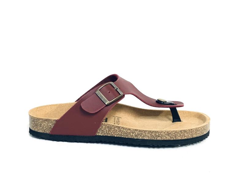 7032E720 BURDEOS Scarpa uomo donna Natural World ciabatta infradito fusbet anatomico vegan bordeaux