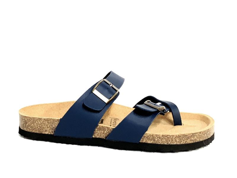 7033E777 MARINO Scarpa donna Natural World Liceo ciabatta infraalluce vegan approved fusbet anatomico blu