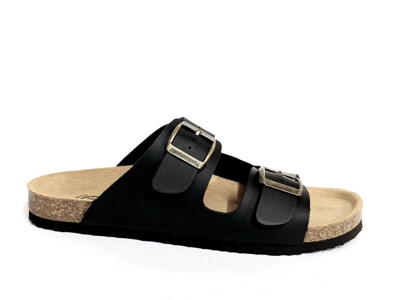 7031E701 NEGRO Scarpa uomo Natural World ciabatta Olimpo vegan approved fusbet anatomico nero