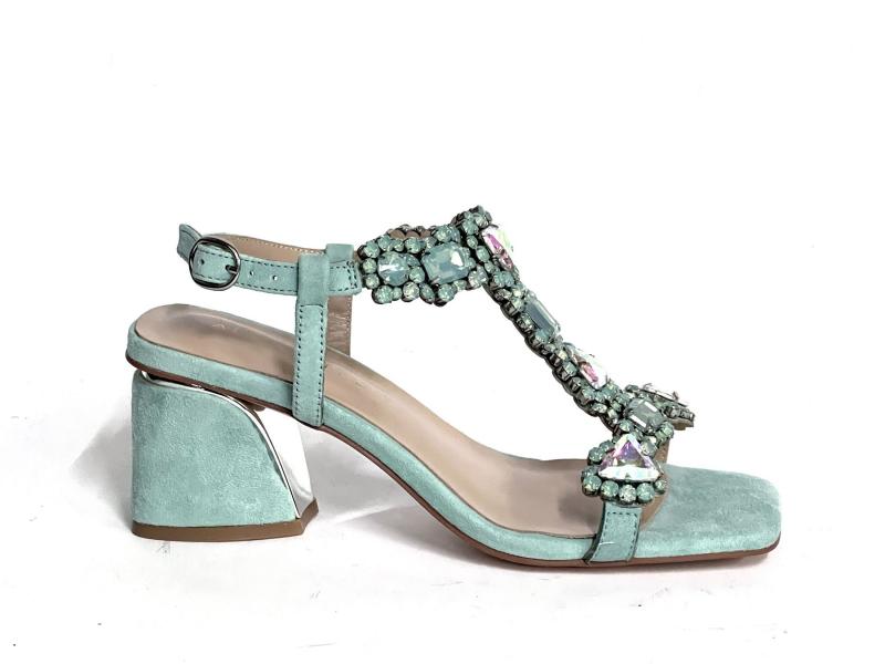 711 MINT Scarpa donna Alma en Pena sandalo stass tacco largo verde