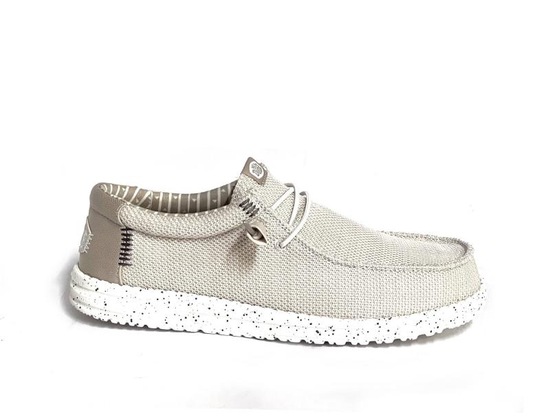 WALLYSTRETCHSOX OLZ Scarpa uomo Hey Dude mocassino slip-on extra light beige