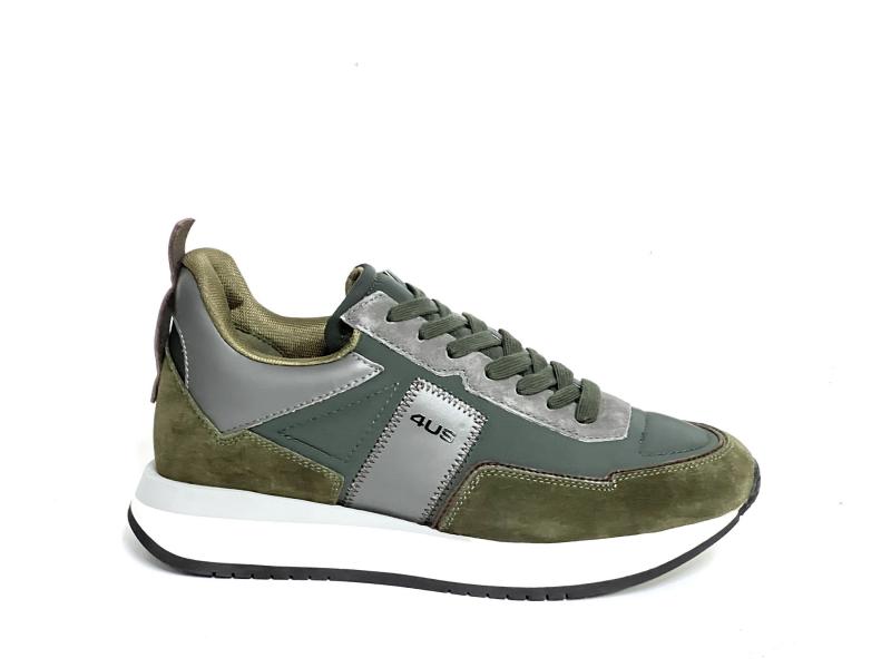 SEAN300 GREEN BROWN Scarpa uomo 4US Paciotti sneaker running plantare estraibile