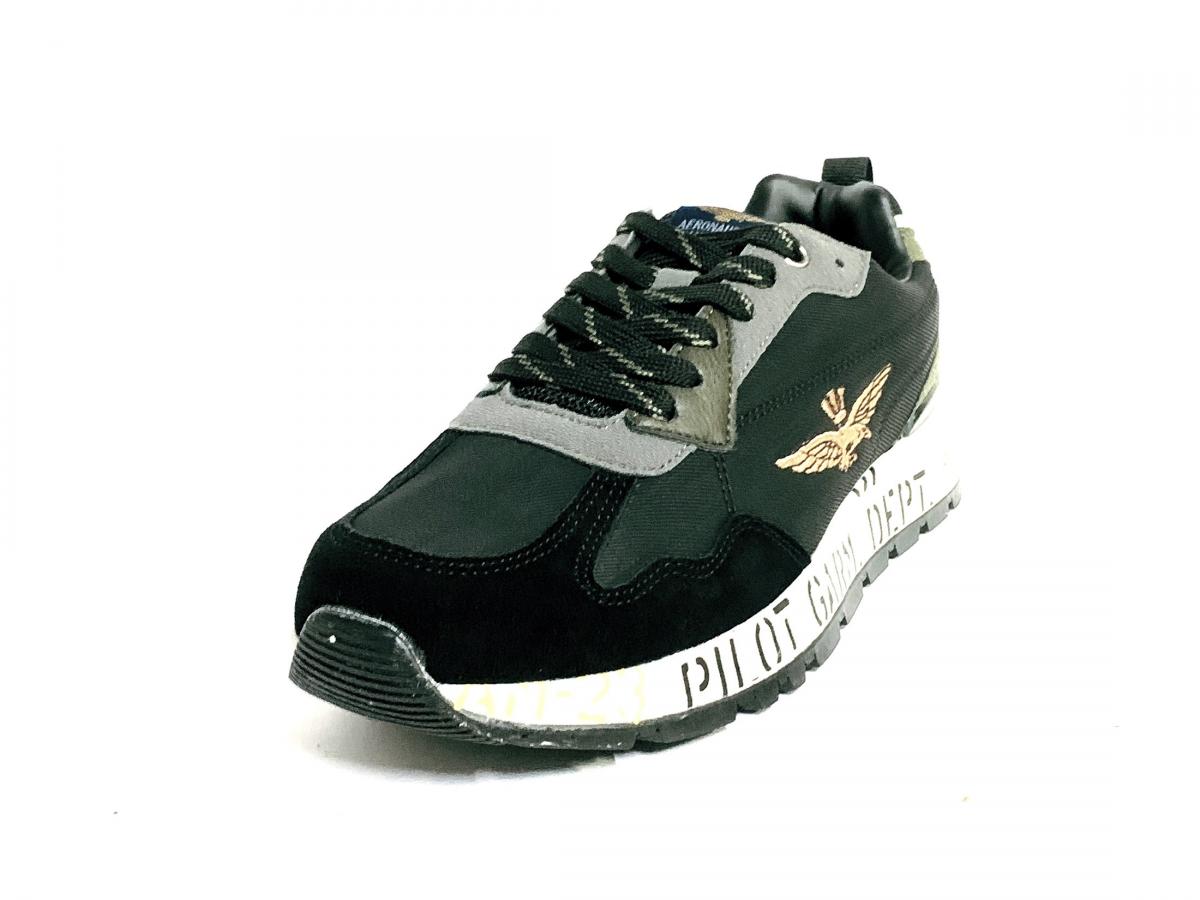 SC21494252 Scarpa uomo Aeronautica Militare sneaker running nero plantare memory
