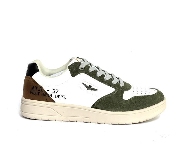 232SC235PL205 BEIGE Scarpa uomo Aeronautica Militare sneaker plantare estraibile