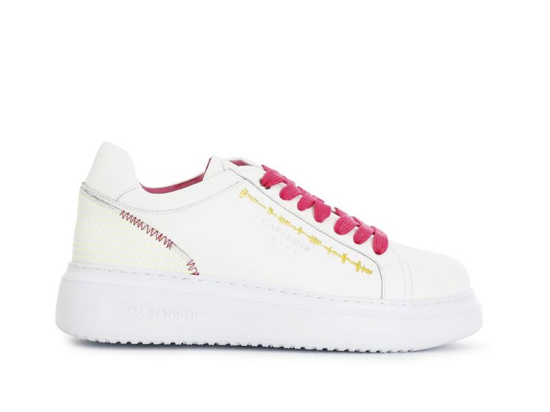 1DE1014 Scarpa donna Cafenoir sneaker suola a cassetta bianco